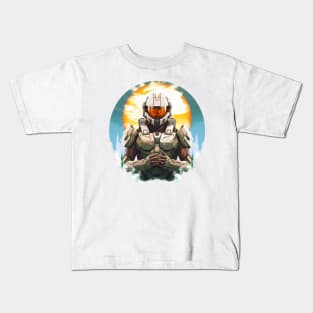 Solar Sentinel: Master Chief Halo Sun Edition Kids T-Shirt